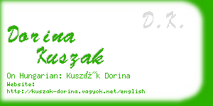 dorina kuszak business card